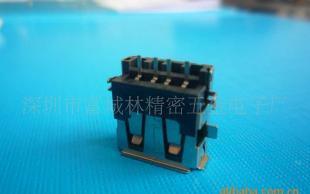 供应长期0优质USB母座沉板刺破式不卷边连接器，稳固连接解决方案